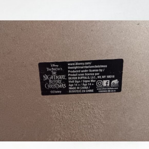 Disney Nightmare Before Christmas Jack Skellington& Zero Glass Framed-16"x16"art - Picture 6 of 6